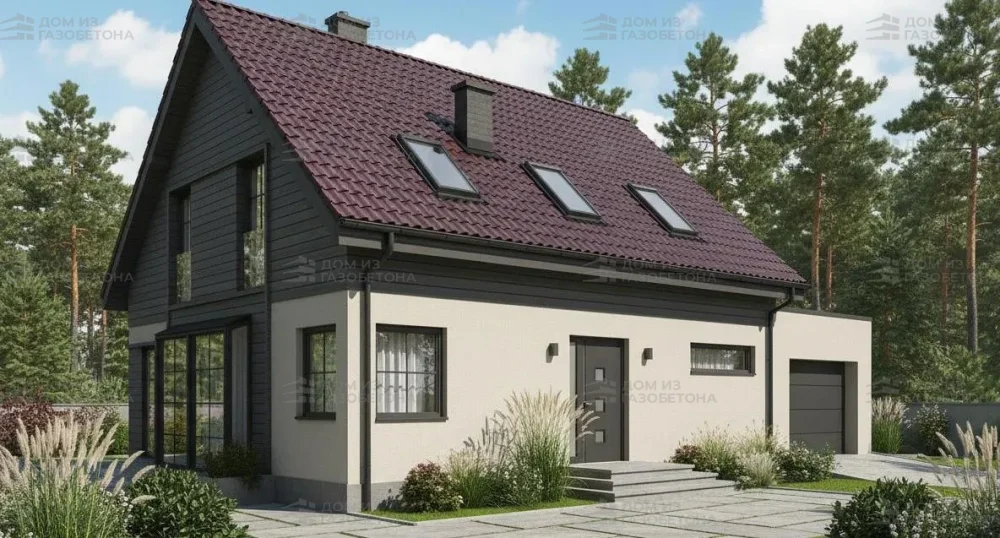 Проект Двухэтажный дом 14 на 10, 160 м2