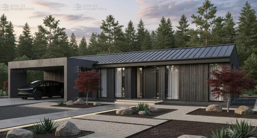 Проект Одноэтажный дом 21 на 14, 215 м2