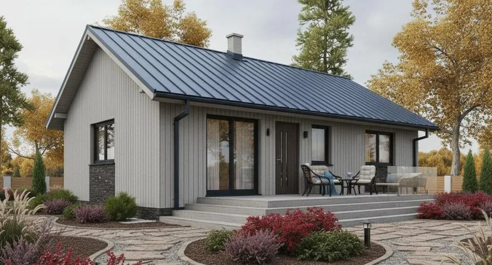 Проект Одноэтажный дом 10 на 7, 63 м2