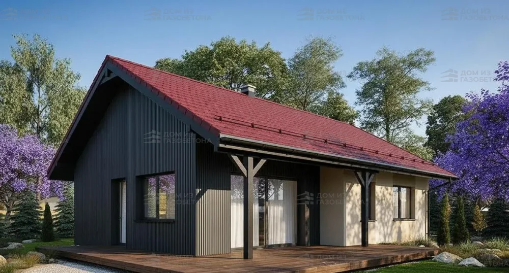 Проект Одноэтажный дом 12 на 11, 91 м2