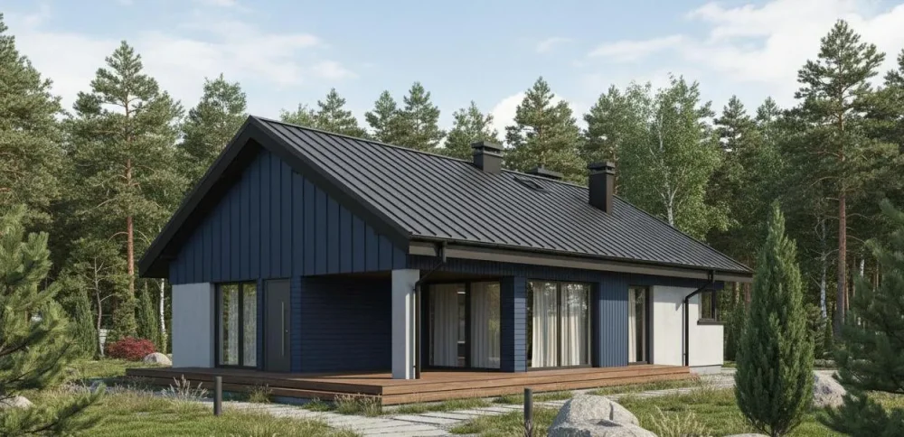 Проект Одноэтажный дом 10 на 19, 117 м2