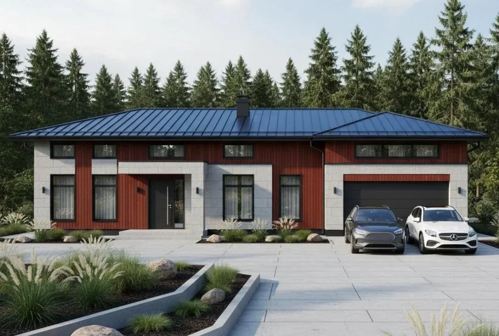 Проект Одноэтажный дом 15 на 13, 155 м2