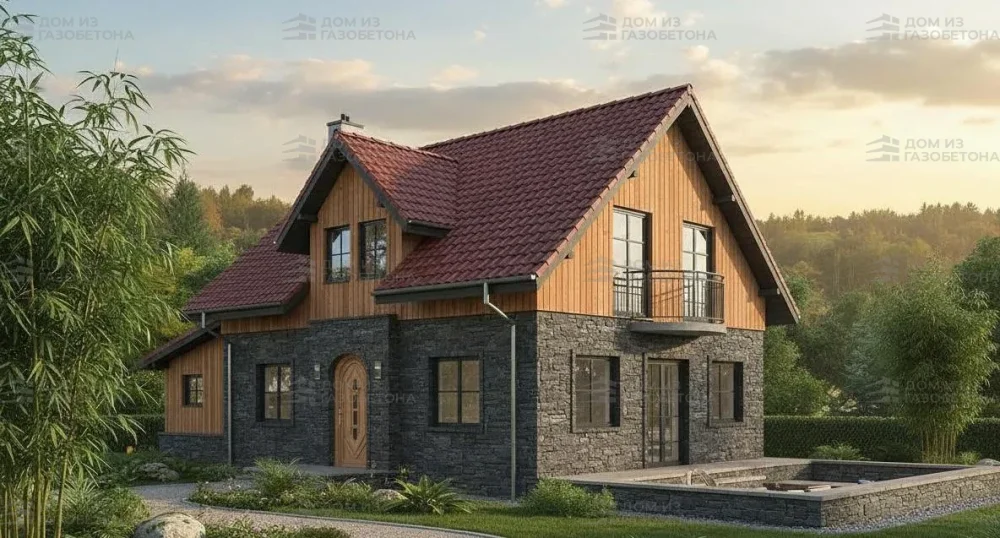 Проект Двухэтажный дом 15 на 9, 151 м2