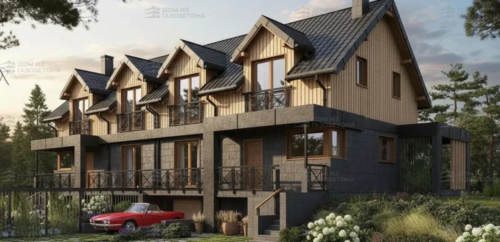 Проект Двухэтажный дом 20 на 9, 413 м2